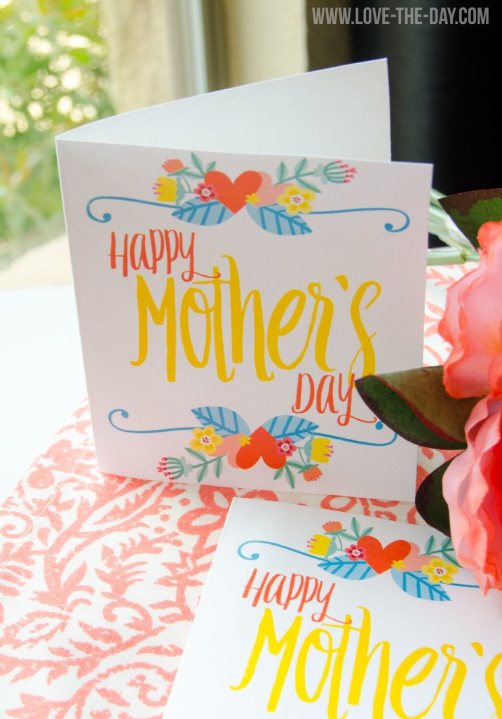 FREE PRINTABLE Mother's Day Card by Love The Day