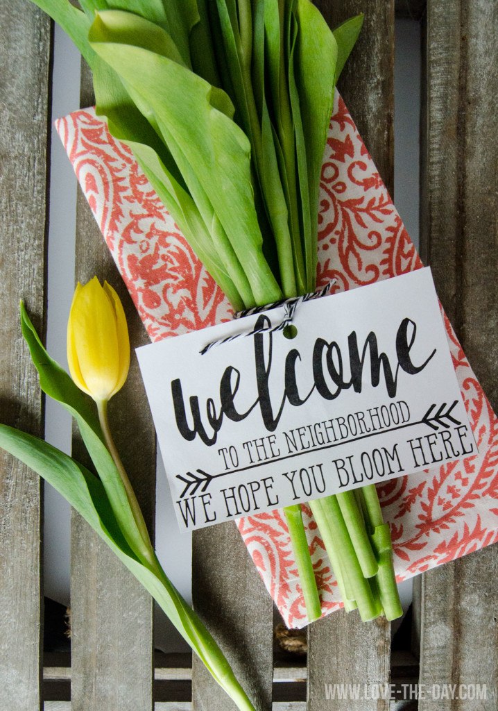Neighbor Gift Ideas:: We Hope You Bloom Here FREE PRINTABLE