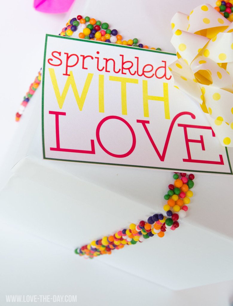 Decorate Presents with Sprinkles|Tutorial by Love They Day 
