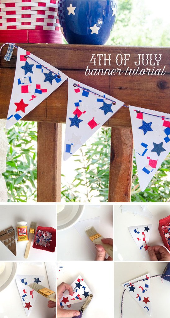 4th of July Party Ideas:: DIY Patriotic Banner