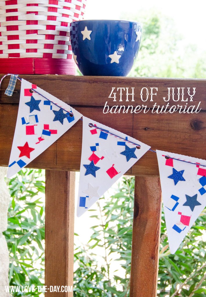 4th of July Party Ideas:: DIY Patriotic Banner