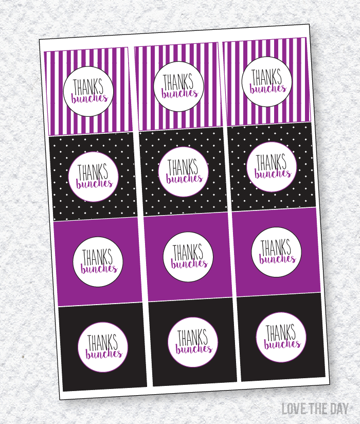 Thanks Bunches FREE Printable Favor Tags 