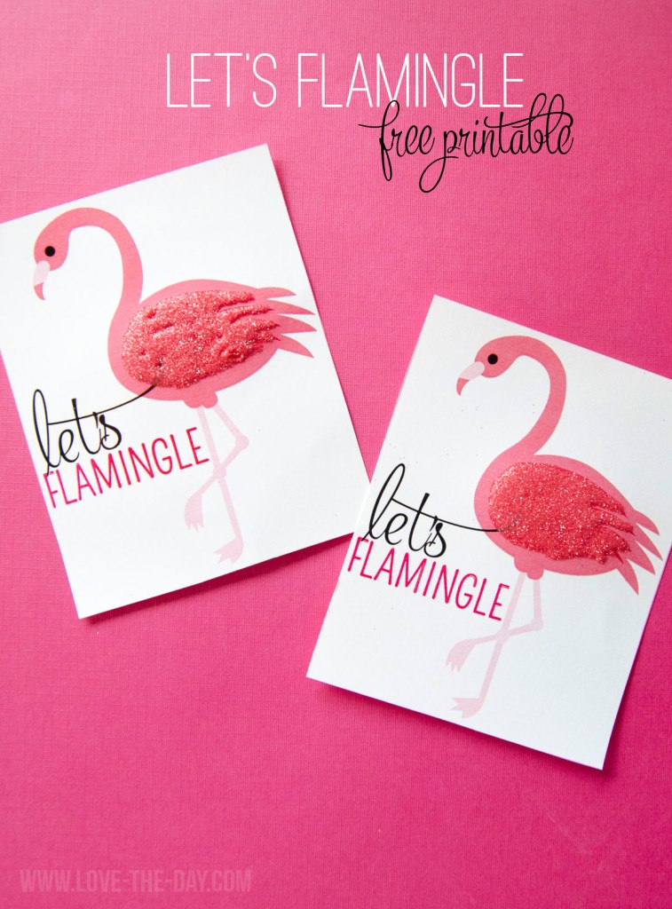 FREE Printable Flamingo Party Favors by Love The Day