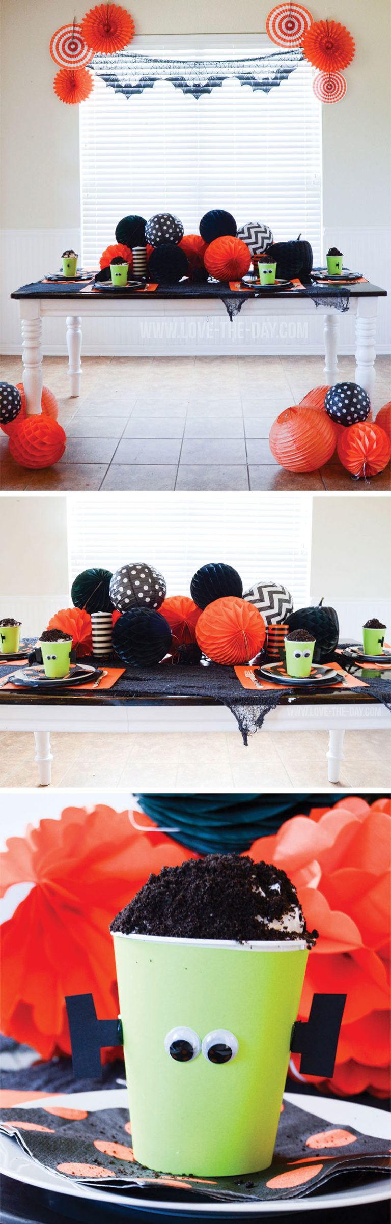 Halloween Party Ideas &amp; Frankenstein Oreo Pudding Cup Tutorial by Love
