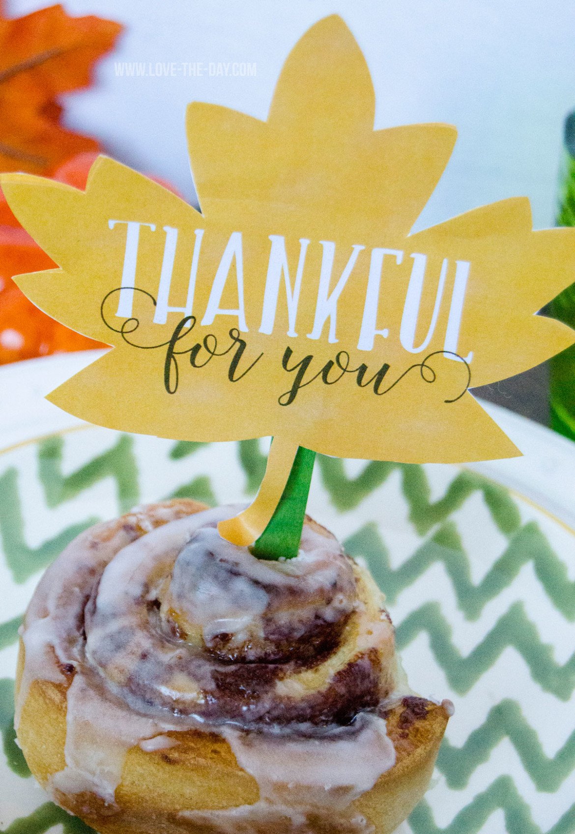 FREE Thankful For You Leaf Printable - Love The Day