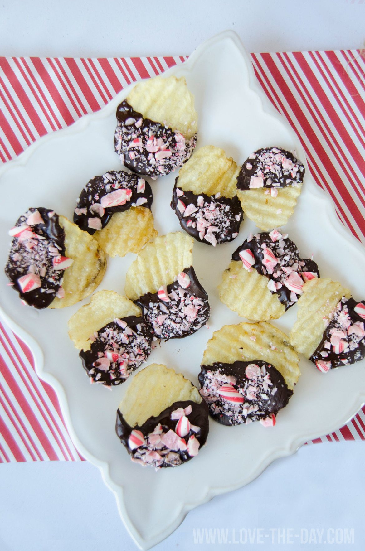 Peppermint Chocolate Covered Potato Chips Love The Day