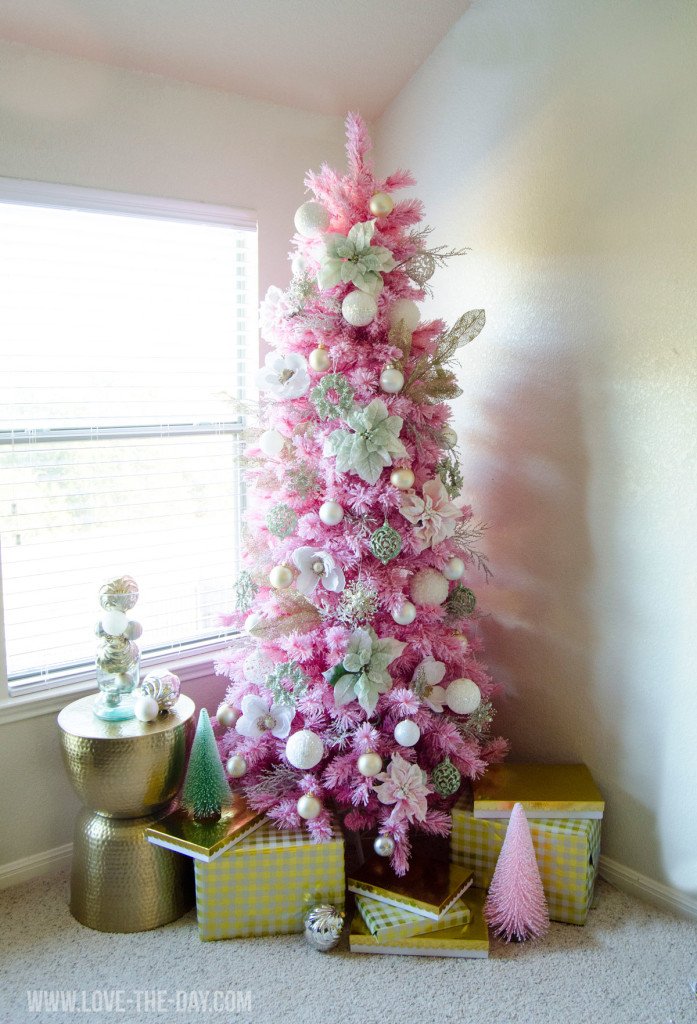 Pink & Gold Christmas Tree by Love The Day
