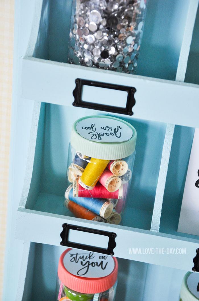 Clever Craft Storage Ideas & a FREE Printable by Love The Day