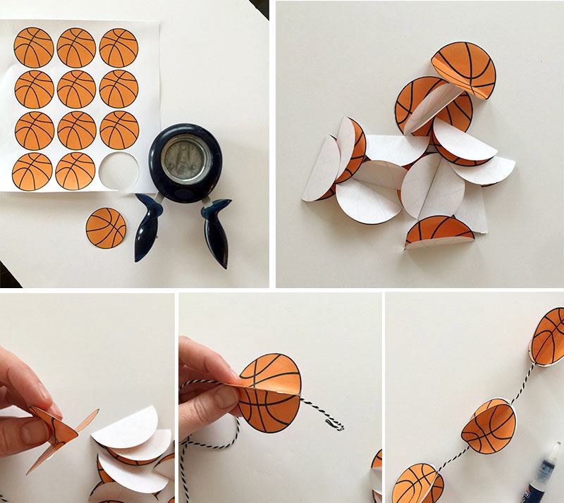 Basketball Garland Tutorial by Lindi Haws of Love The Day