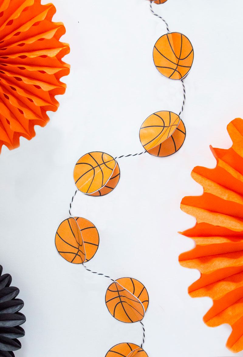 Basketball garland tutorial