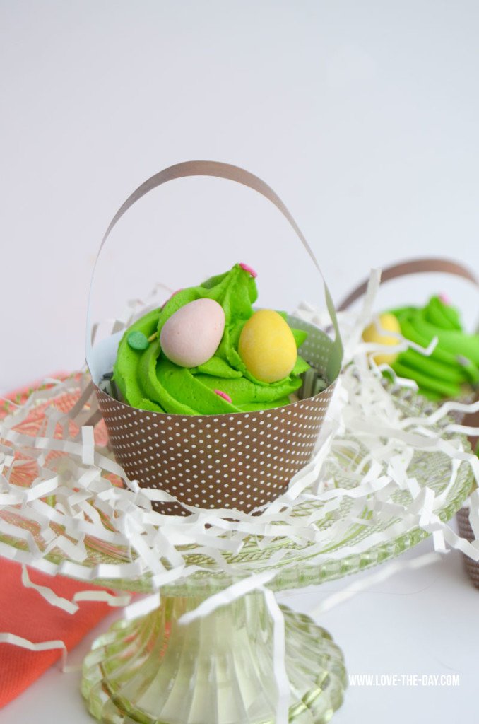 DIY Printable Easter Cupcake Baskets by Lindi Haws of Love The Day