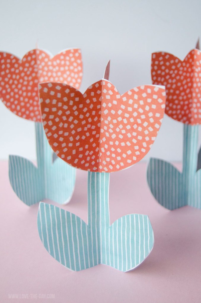 Paper tulips template diy tutorial by lindi haws of love the day