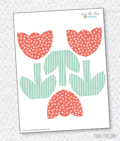 DIY Paper Tulip Template & Tutorial by Lindi Haws of Love The Day