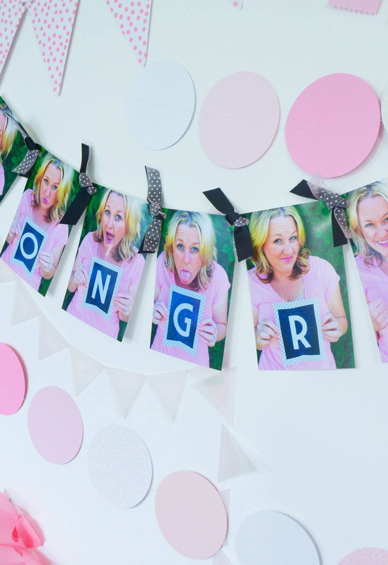 Photo Garland and Free Printable Congratulation Banner by Lindi Haws of Love The Day