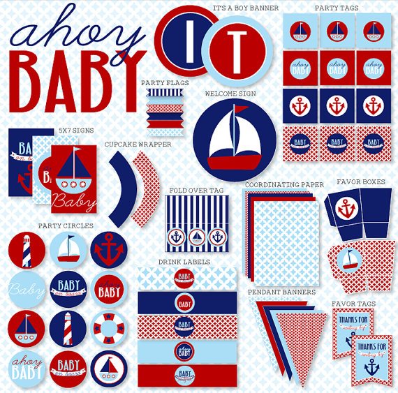 Nautical Baby Shower Ideas & Printables by Lindi Haws of Love The Day