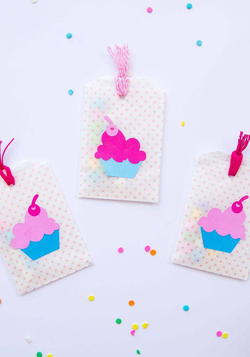 Cupcake birthday party favors