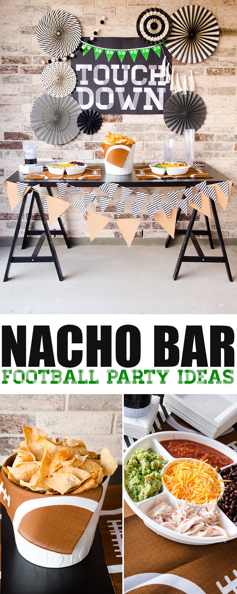 Football Game Food & Football Backdrop by Lindi Haws of Love The Day