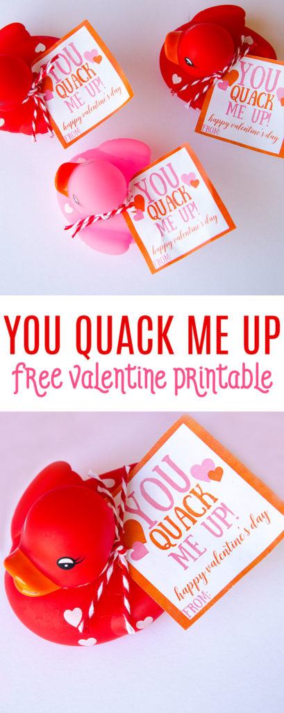 Rubber duck valentine ideas for preschoolers & free printable