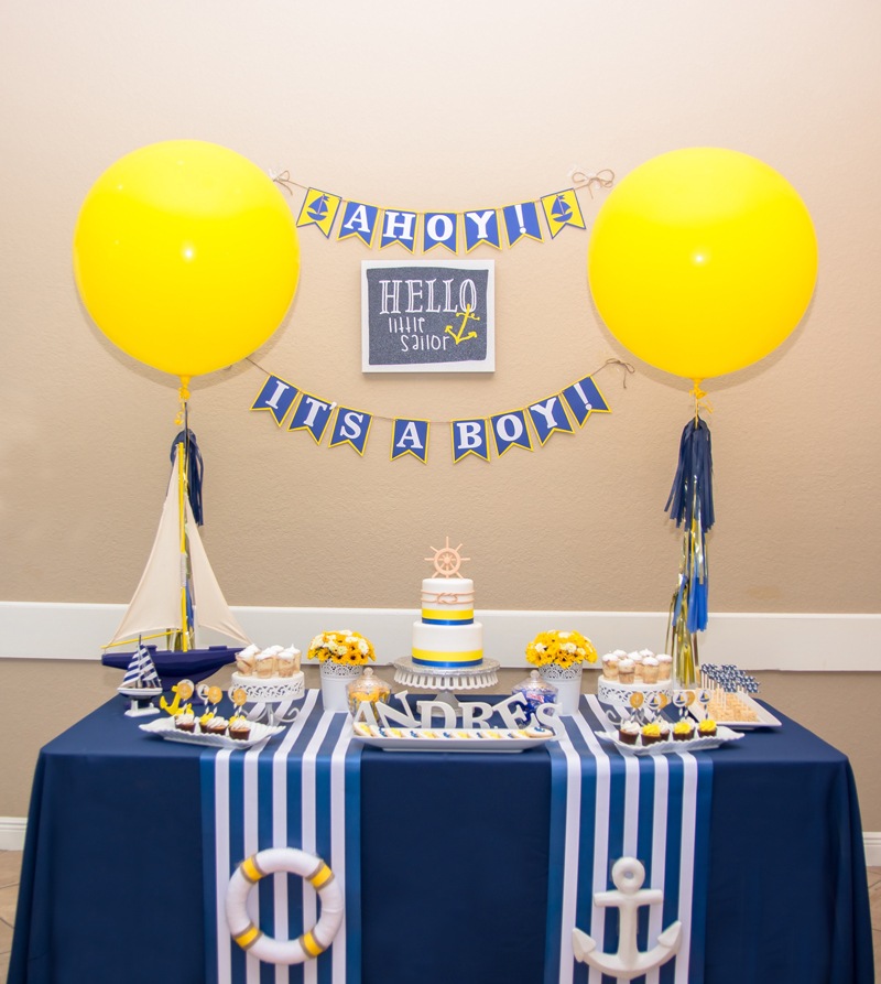Nautical Baby Shower Theme with Love The Day printables