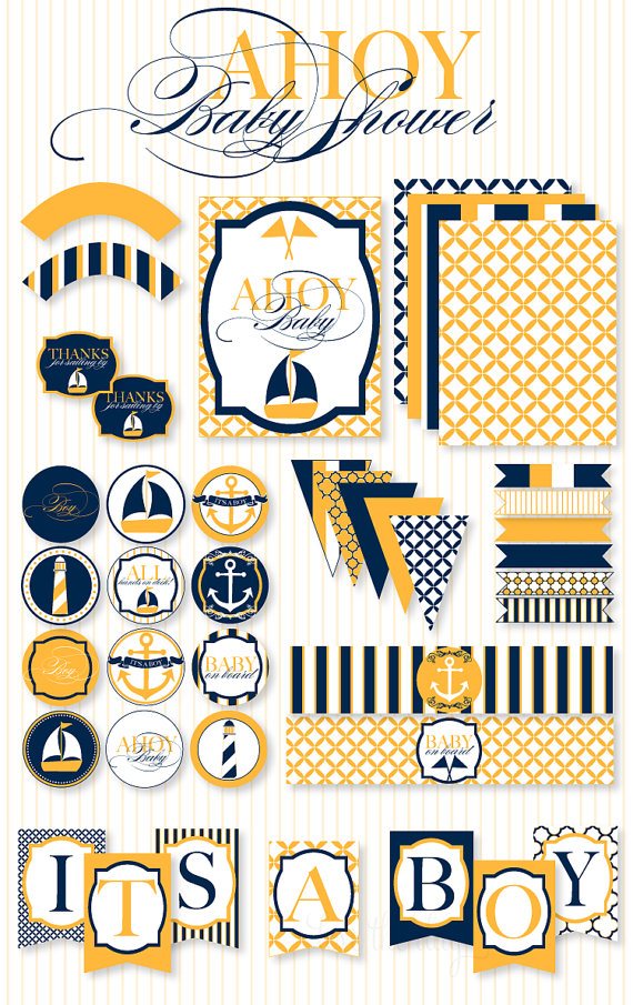 Nautical Baby Shower Theme on Love The Day