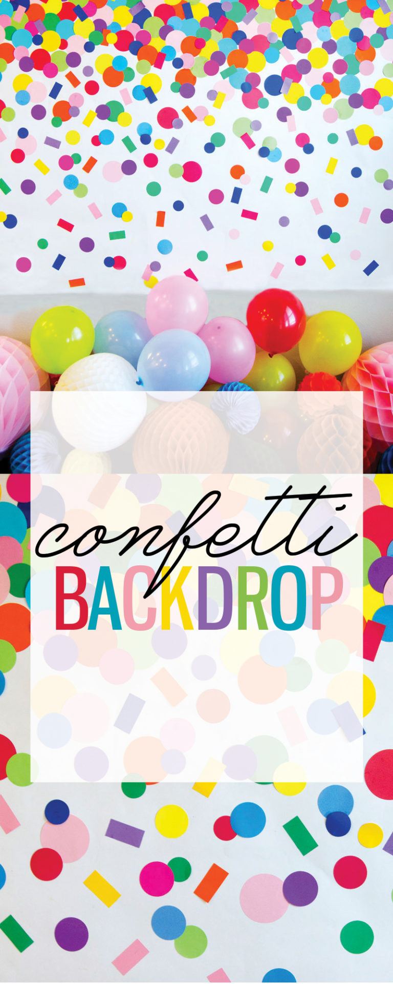 DIY Homemade Confetti Backdrop by Lindi Haws of Love The Day
