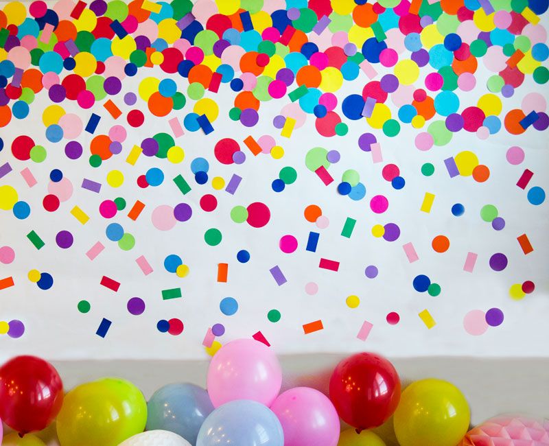 DIY Homemade Confetti Backdrop by Lindi Haws of Love The Day