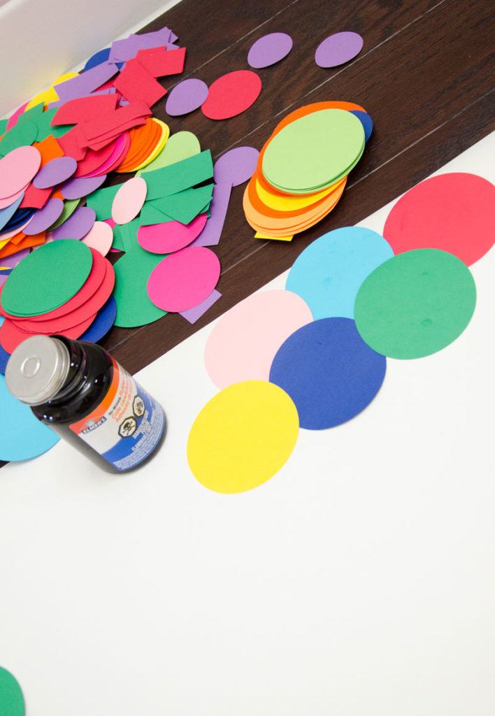 DIY Homemade Confetti Backdrop by Lindi Haws of Love The Day