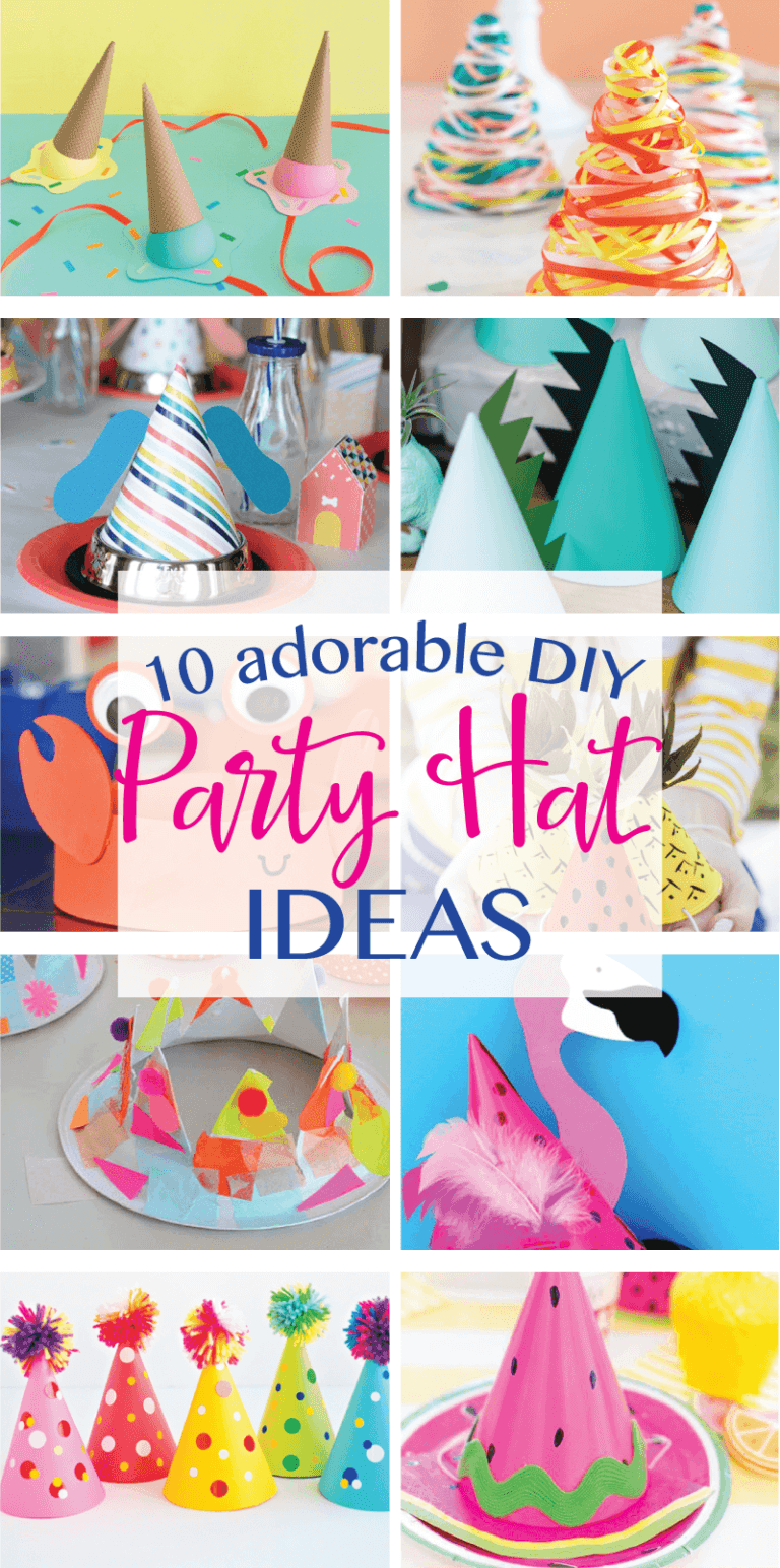 10 Adorable DIY Party Hat Ideas to Match Your Party Theme on Love the Day