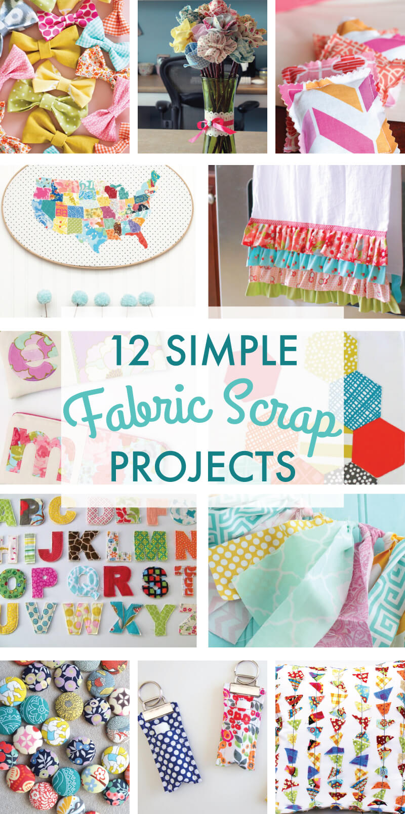 12 Simple Scrap Fabric Projects on Love the Day
