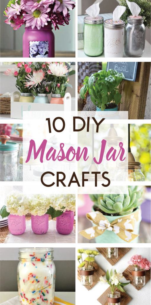 10 DIY Mason Jar Crafts for Sprucing Up Your Home on Love the Day