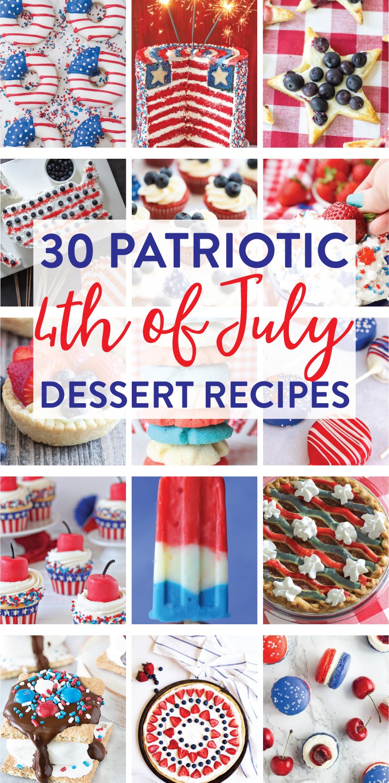 30 Red, White, and Blue 4th of July Dessert Recipes on Love the Day