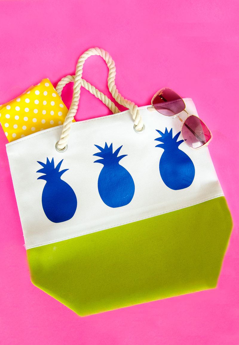 Pineapple DIY Tote Bag Tutorial by Lindi Haws of Love The Day
