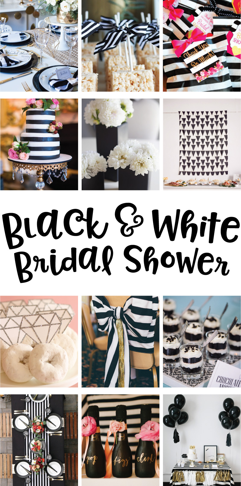 Black & White Bridal Shower Ideas on Love the Day