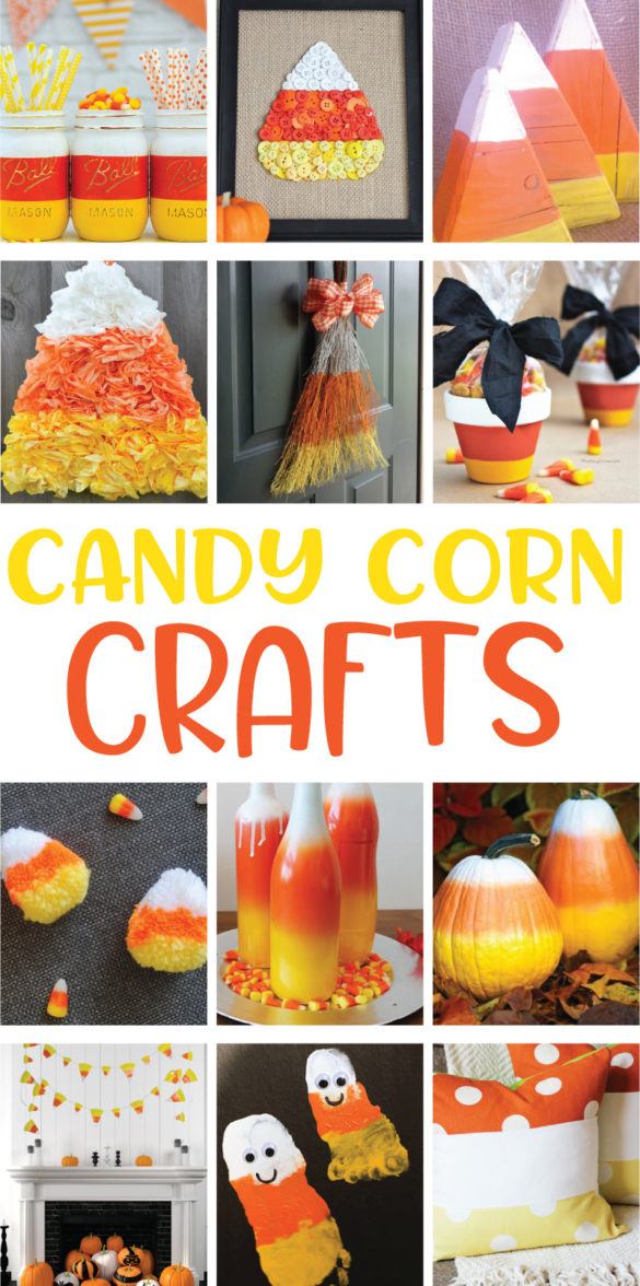 12 DIY Candy Corn Crafts for the Home on Love the Day