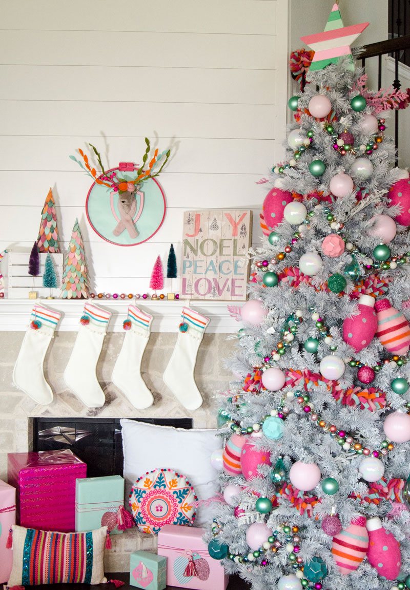 Whimsical Pink Christmas Tree - Michaels Makers Challenge by Lindi Haws of Love The Day