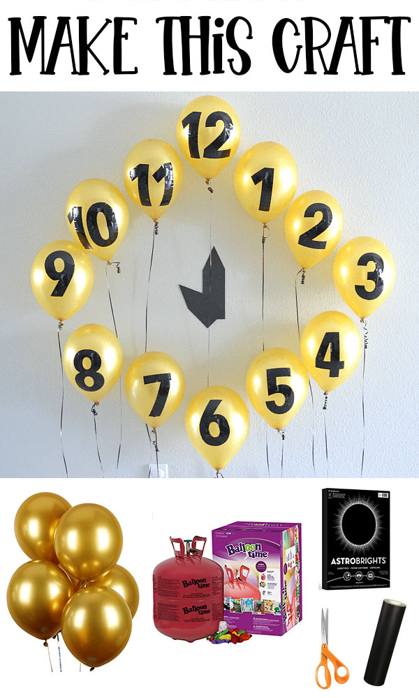 New Year's Eve Balloon Clock