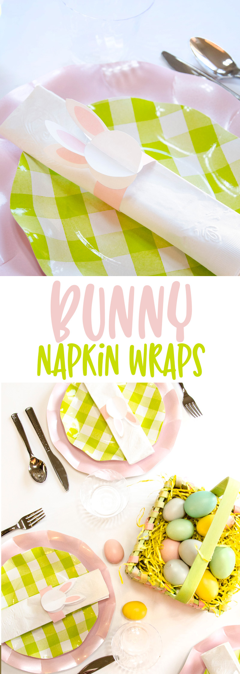 PRINTABLE Bunny Crafts and Napkin Wraps by Lindi Haws of Love The Day