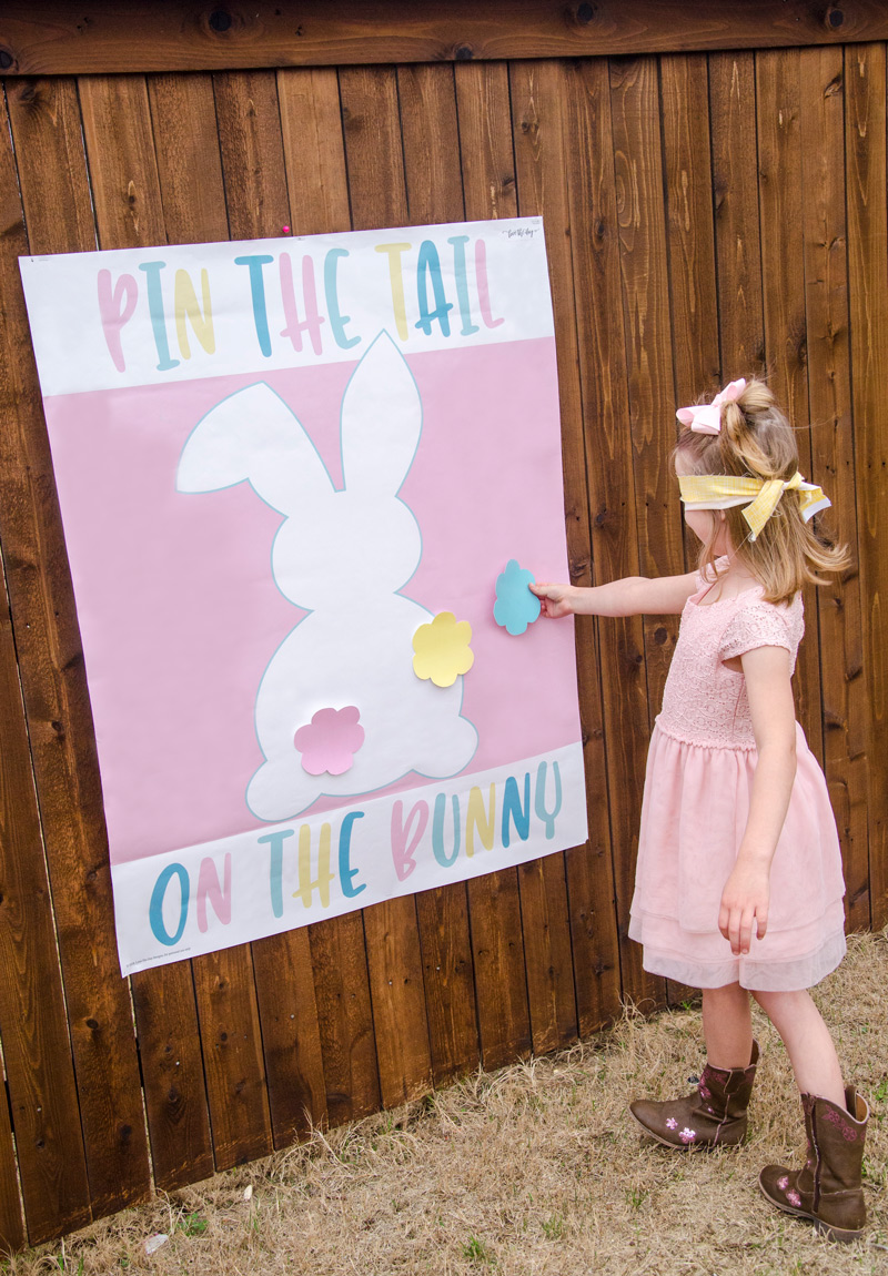 Easter Egg Hunt Accessories and Games Pin tail on the Bunny Game 