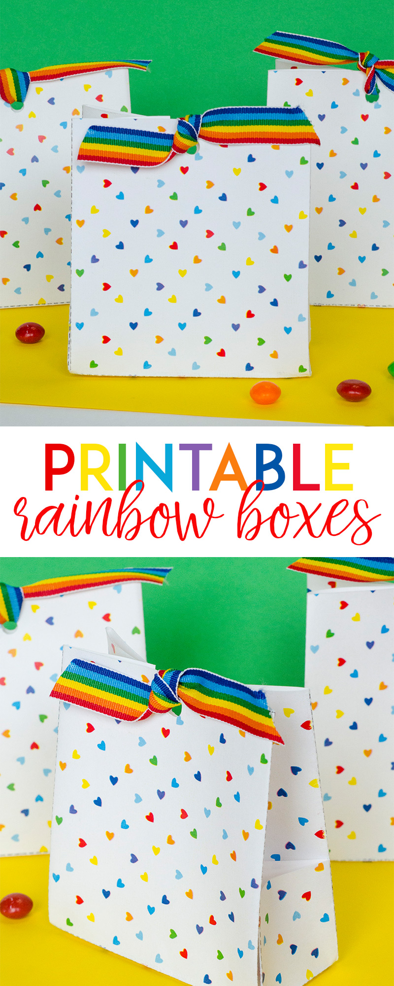 Free Printable Rainbow Treat Boxes by Lindi Haws of Love The Day