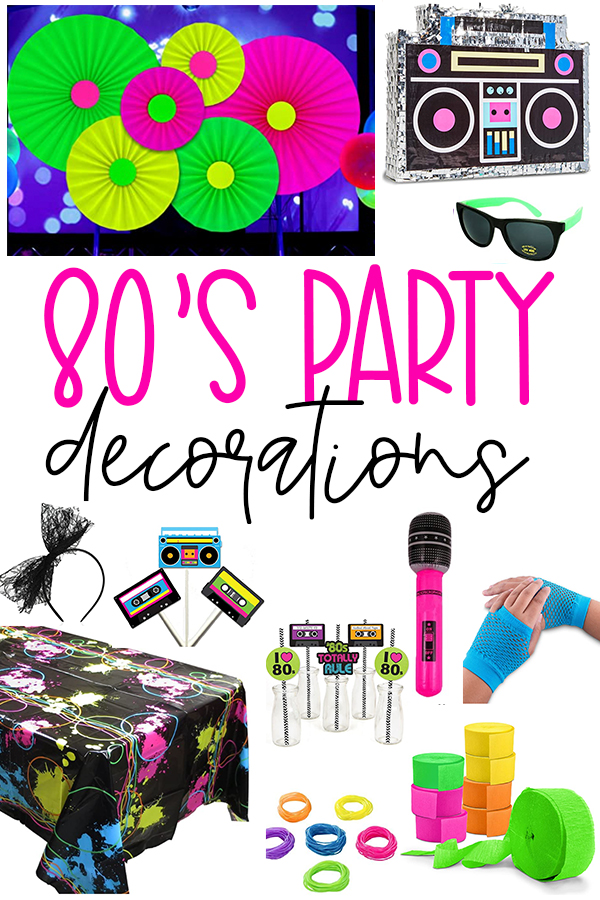 80's Party Decorations on Love The Day