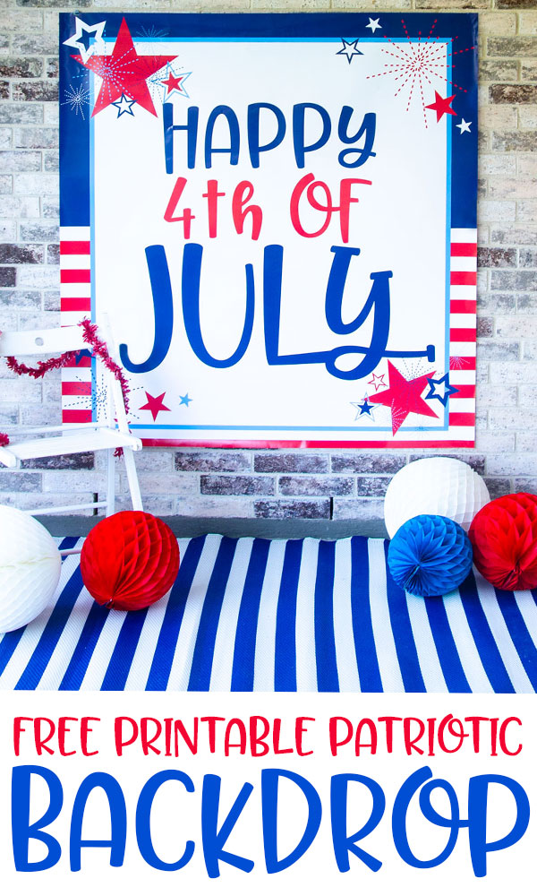 4th of July Backdrop FREE PRINTABLE by Lindi Haws of Love The Day
