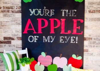 Apple Teacher Door Ideas with Cricut by Lindi Haws of Love The Day