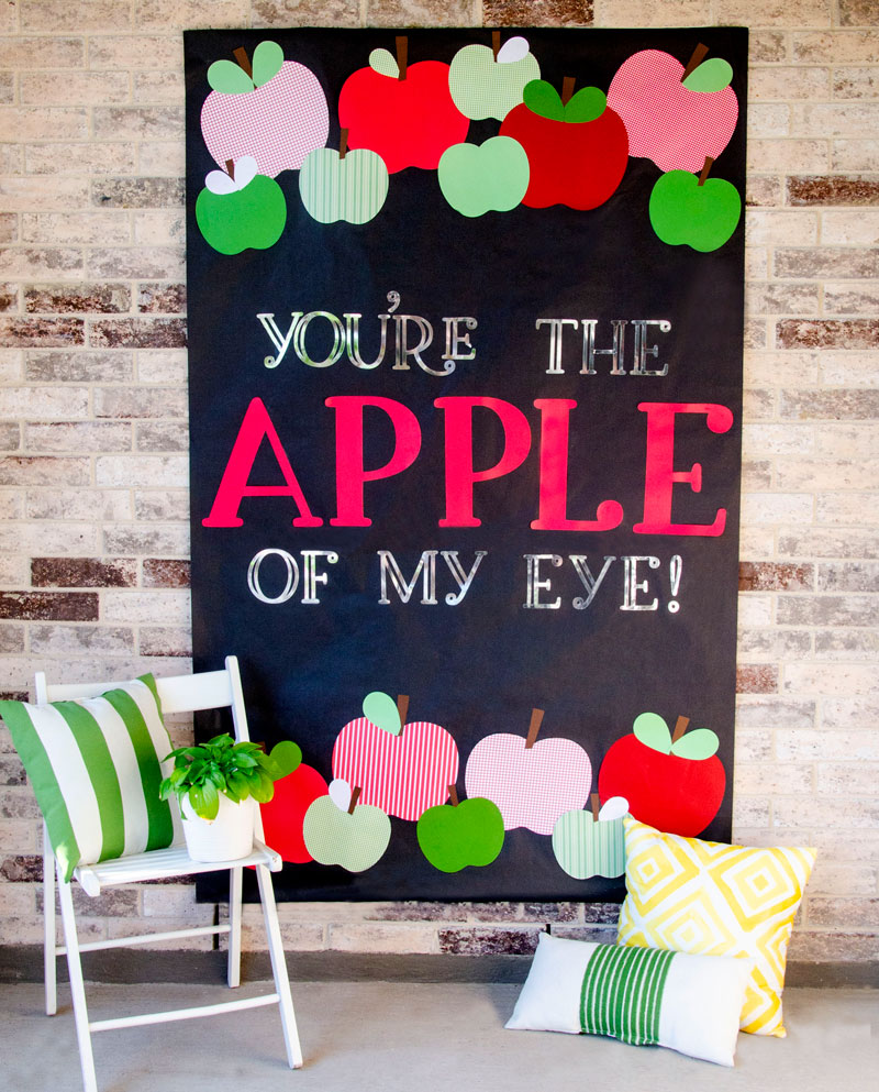 Apple Teacher Door Ideas with Cricut by Lindi Haws of Love The Day