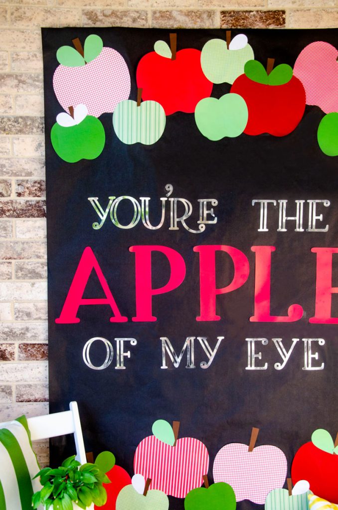 Apple Teacher Door Ideas with Cricut by Lindi Haws of Love The Day