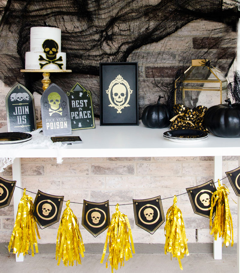 Skeleton Party Ideas with Cricut by Lindi Haws of Love The Day
