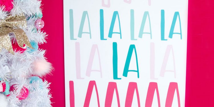 FREE PRINTABLE Christmas Poster by Lindi Haws of Love The Day