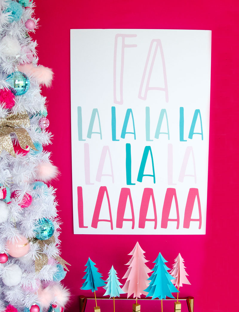 FREE PRINTABLE Christmas Poster by Lindi Haws of Love The Day