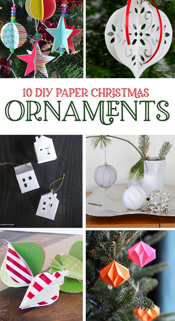 10 DIY Paper Christmas Tree Ornaments on Love The Day