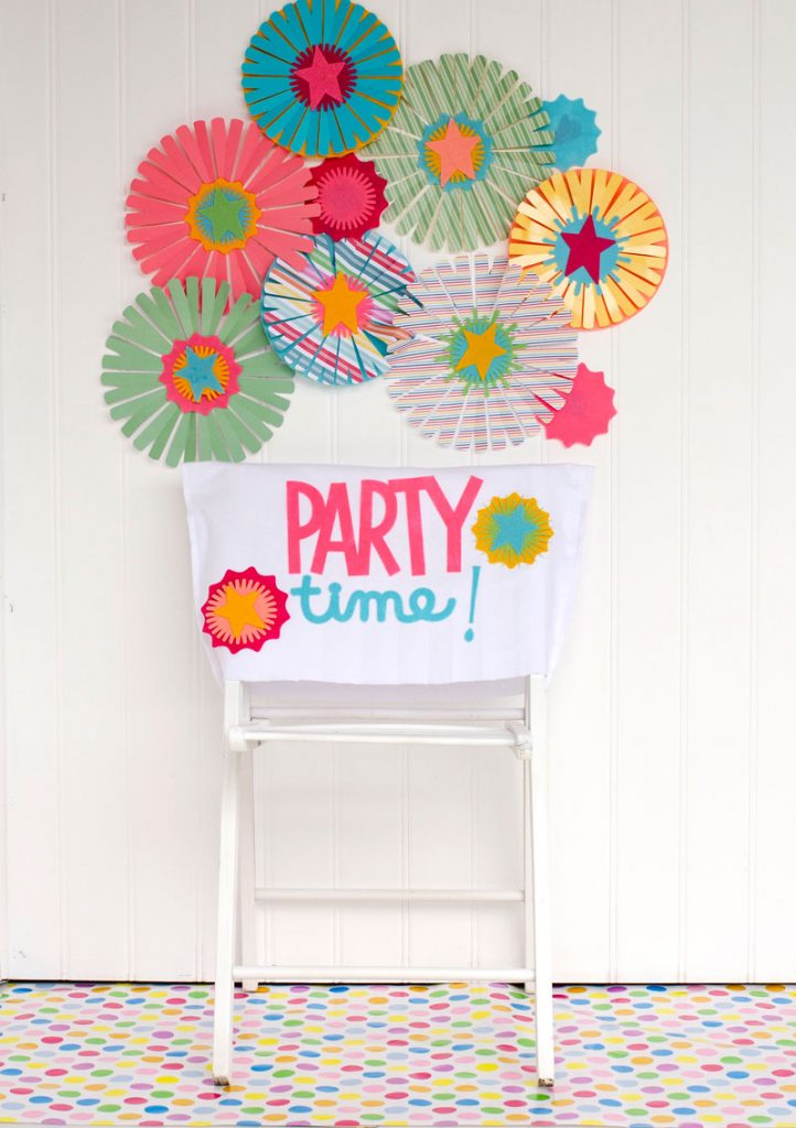DIY Party Paper Fans with Cricut by Lindi Haws of Love The Day
