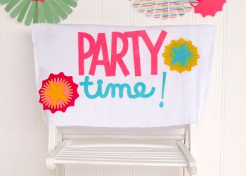 DIY Birthday Chair Cover Tutorial by Lindi Haws of Love The Day